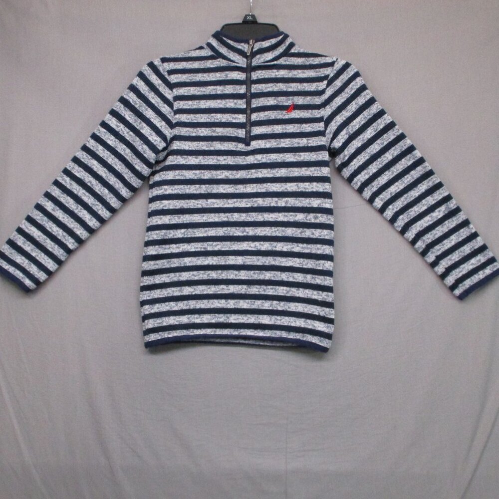 Nautica Long Sleeve Stripe Shirt Gray & Blue Boys Size | 6